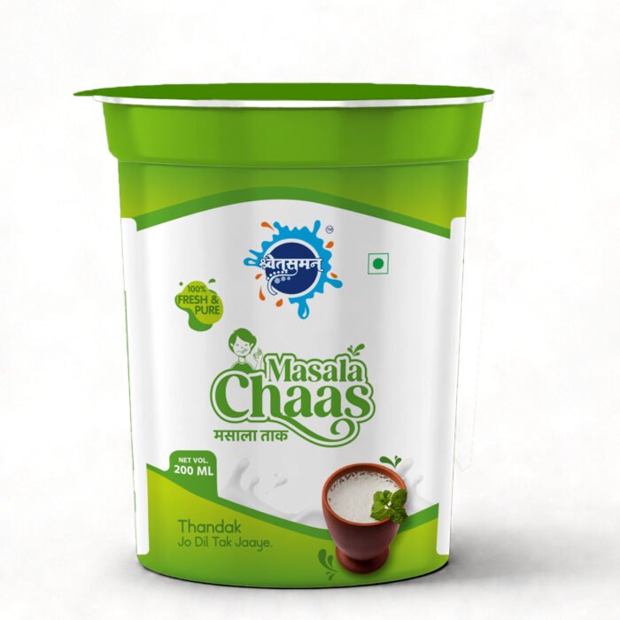 Shwetsuman Foods Masala Chaas – Fresh & Pure Spiced Buttermilk, 200 ml