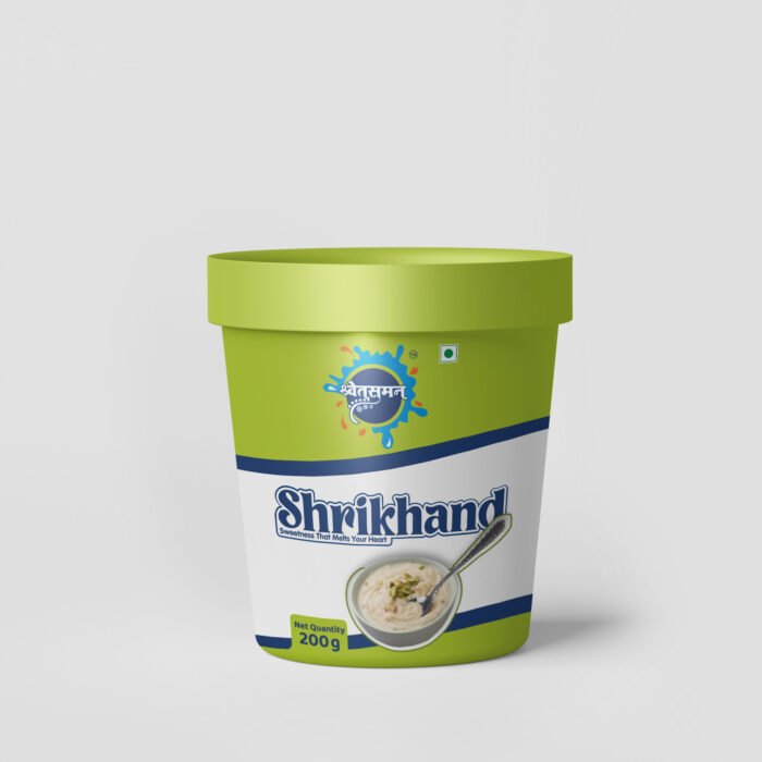 ShwetSuman Foods Shrikhand – Traditional Indian Sweet Made with Milk Solids, Sugar, Pistachios & Cardamom | 200 g